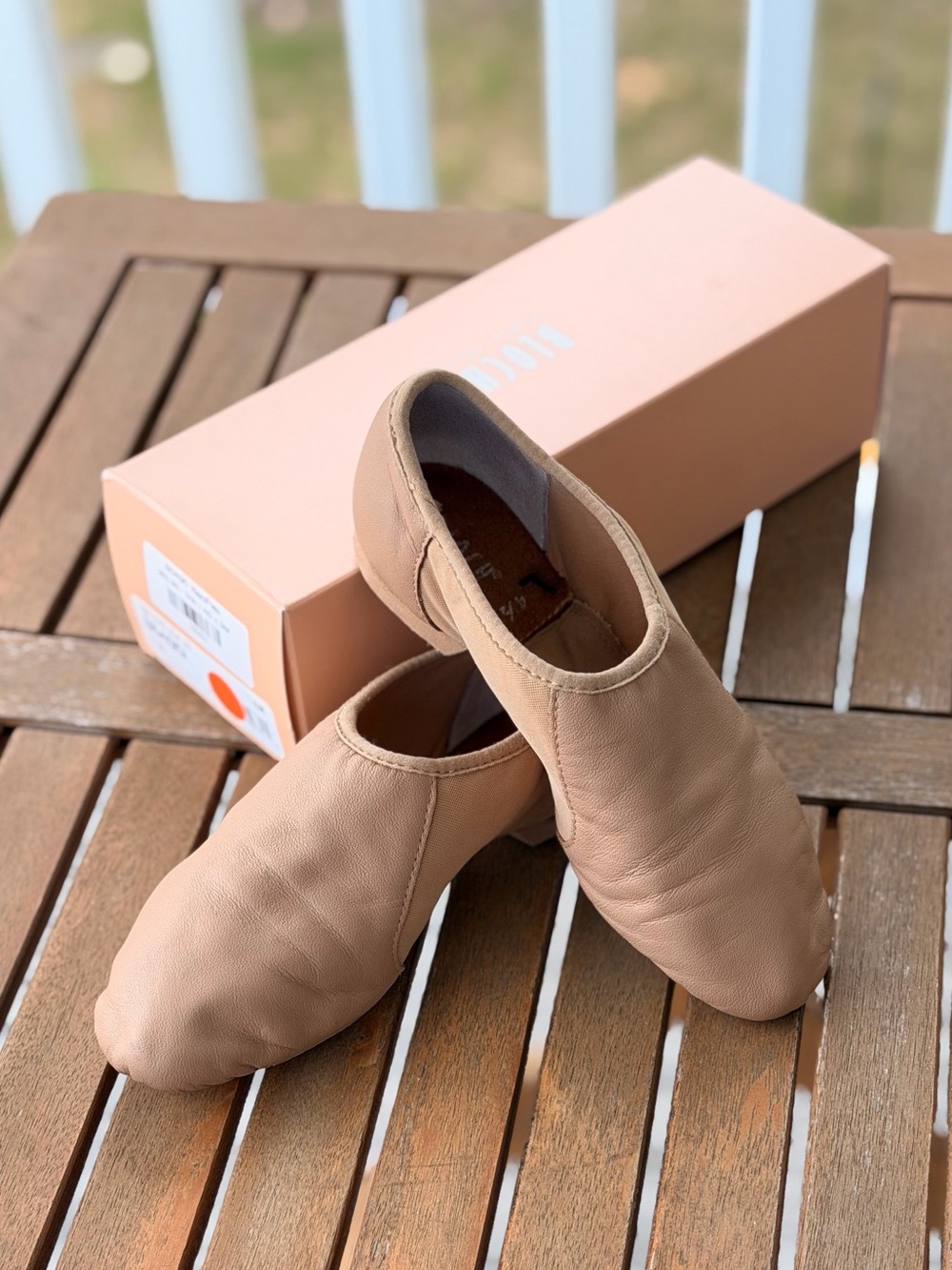 Bloch Kids Slip-On Dance Shoes in Taupe
